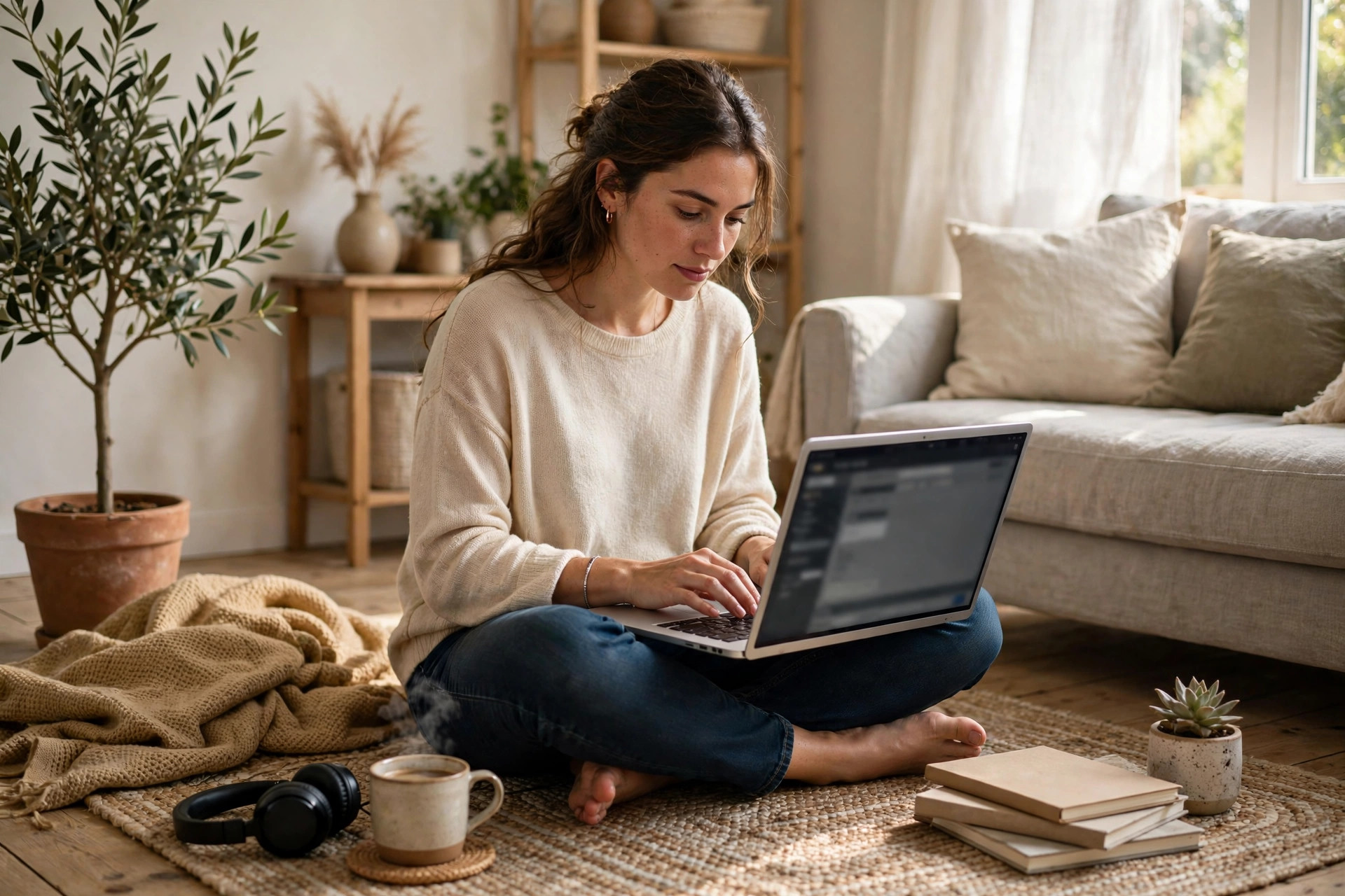 Submitting an application on a laptop